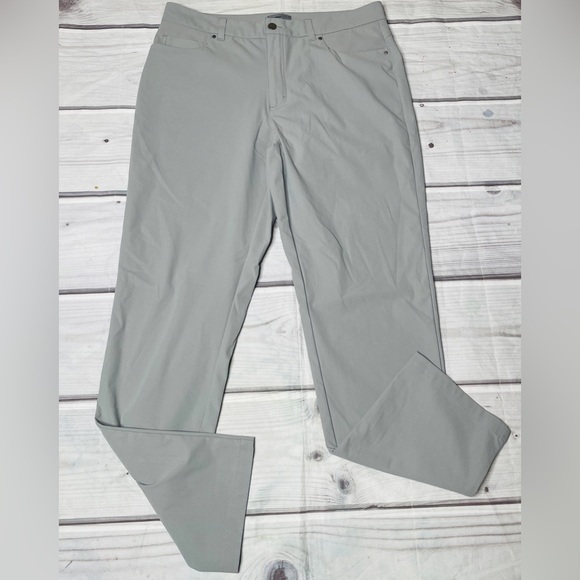 vrst Pants Vrst Mens Limitless 5 Pocket Slim Fit Pants Gray